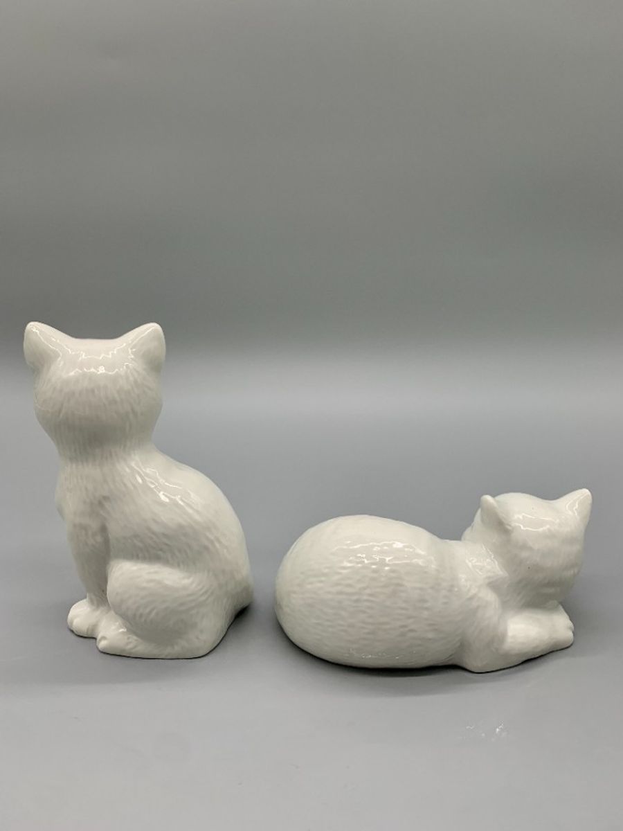 Decoratie Katten Wit Porselein Set image 5