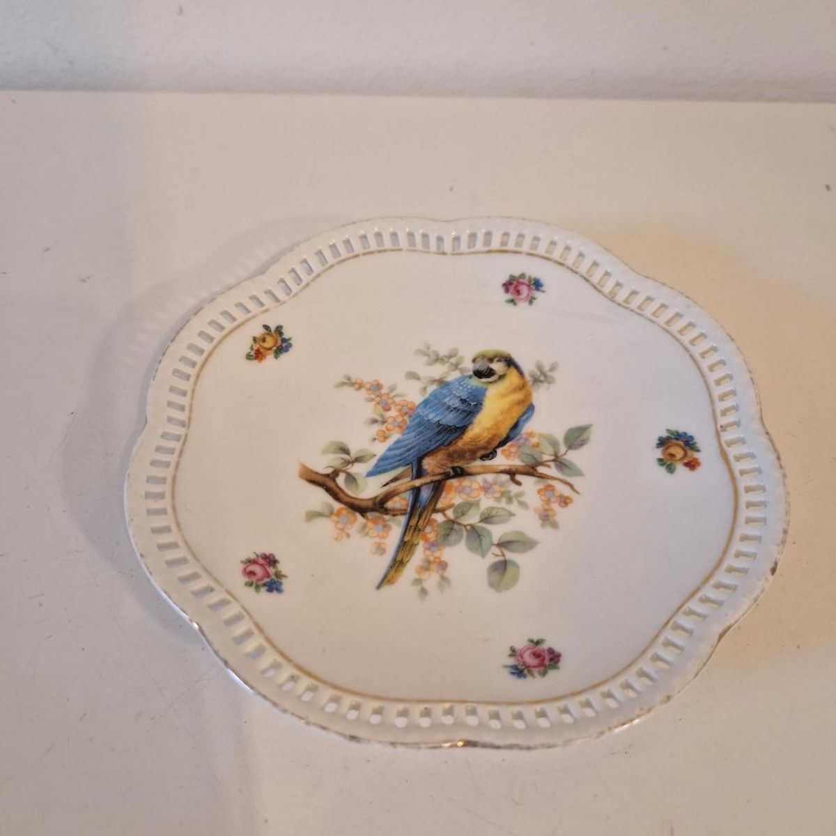 Vintage Wandbord Met Papegaai Vogel image 3