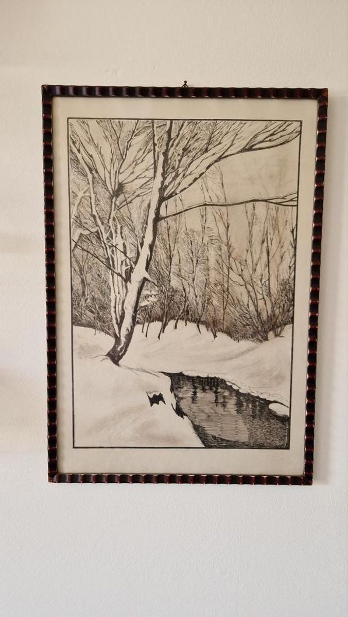 Antieke Pentekening In Lijst image 2