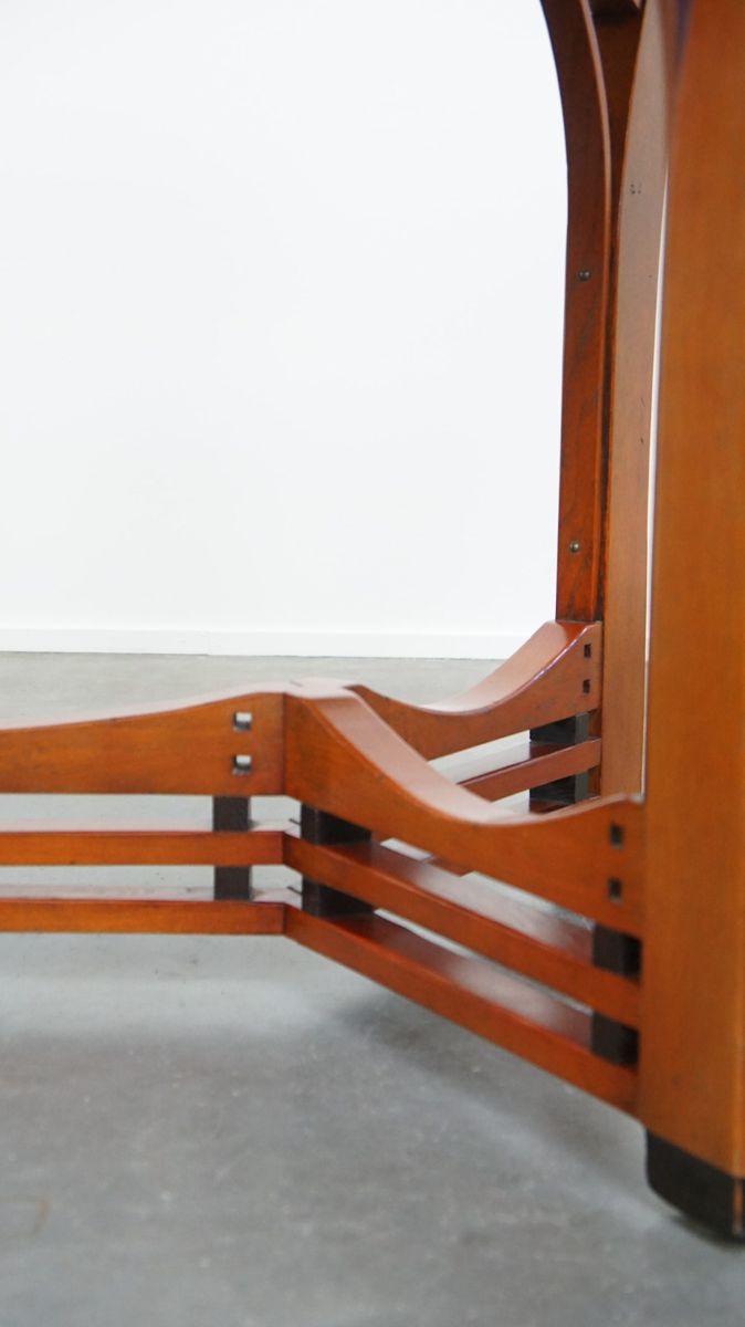 Zeer Mooie 4 Tot 6 Persoons Art Nouveau Design Eetkamertafel Van Schuitema Met Prachtige Details image 12