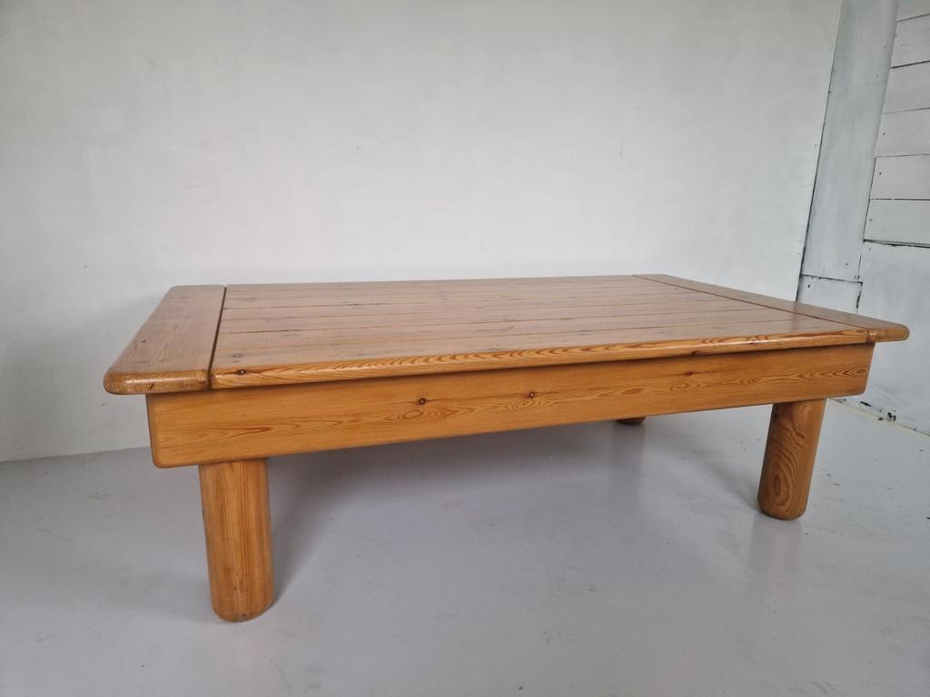 Japandi Stijl Vintage Zweedse Grenen Salon Tafel. image 6