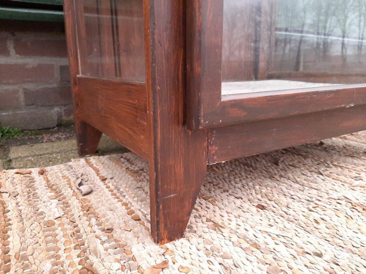 Vintage Vitrine Toonbankkastje Theekastje Oud Kastje Display image 12