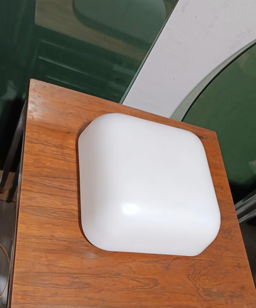 Vintage Plafonniere Glass White bij Reliving
