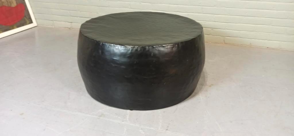 Zwarte Metalen Trommel Salontafel, Rond, 70 Cm image 11