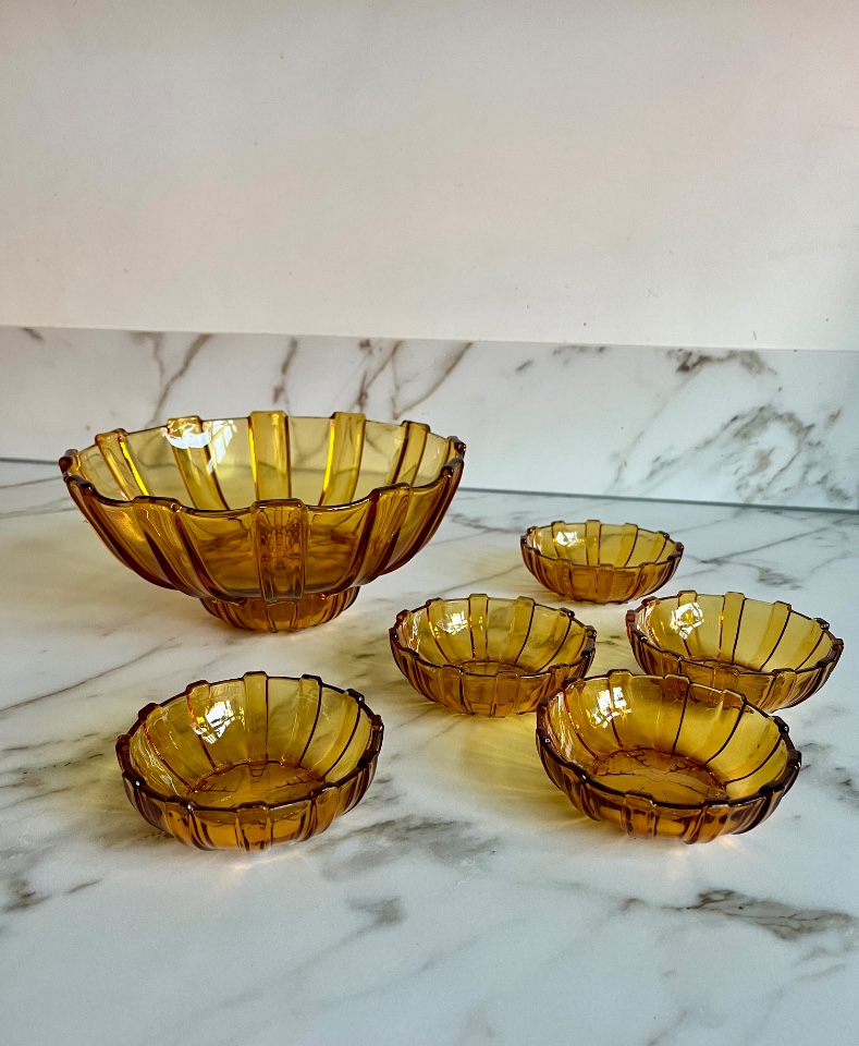 Josef Inwald Art-Deco Glazen Schalen Set image 5