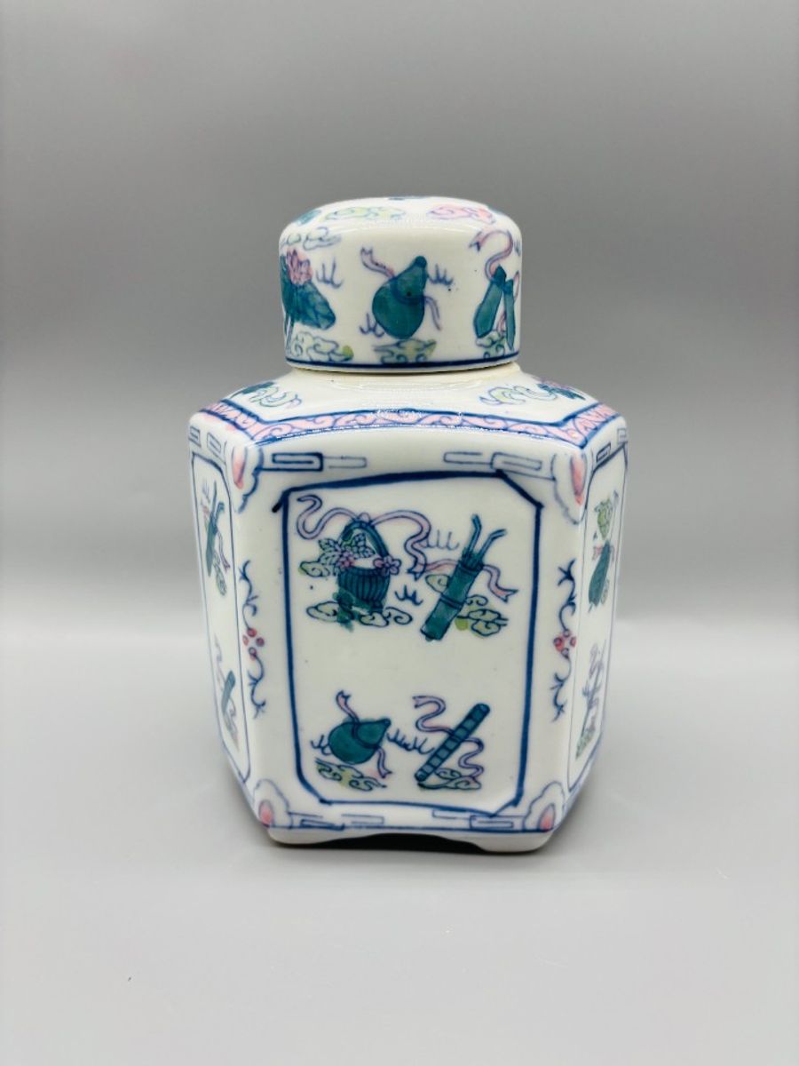 Chinees Pastel Porselein Gemberpot Theebus 60's image 4