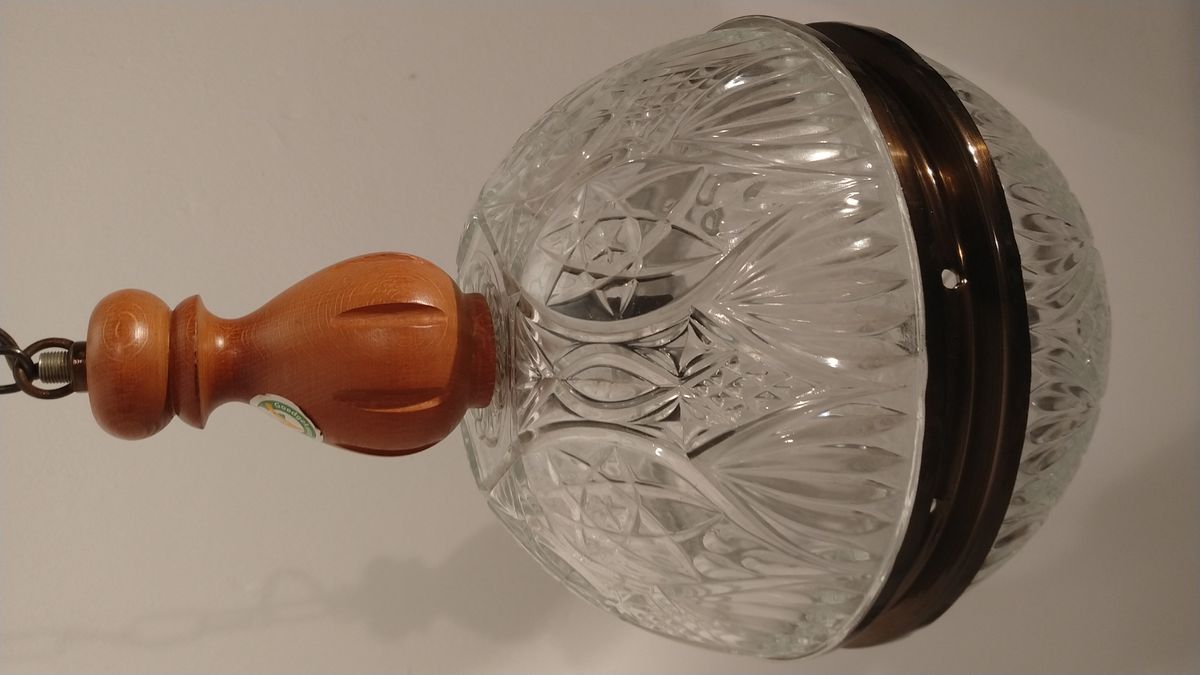 Vintage Hanglamp Diamant Glas image 4