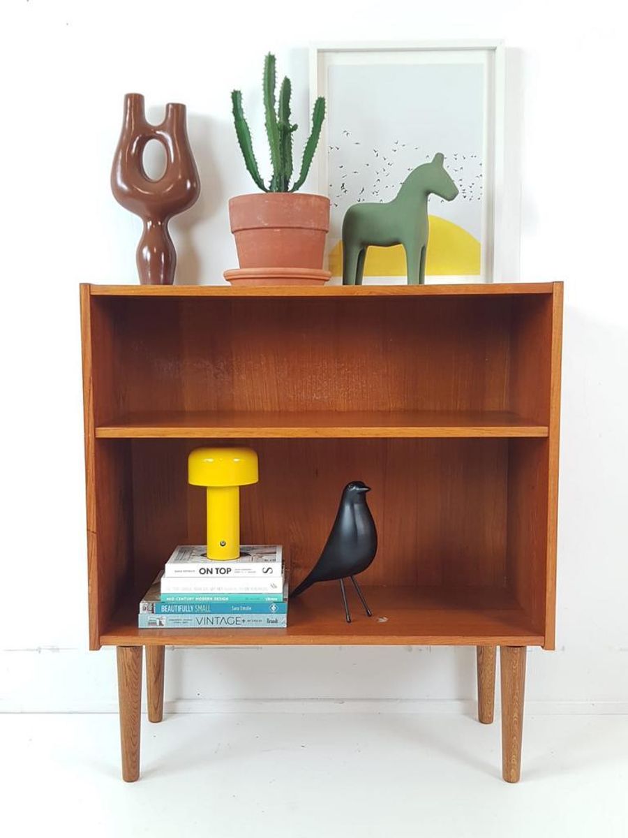 Vintage Deens Boekenkastje | Kastje | Teak Fineer image 2