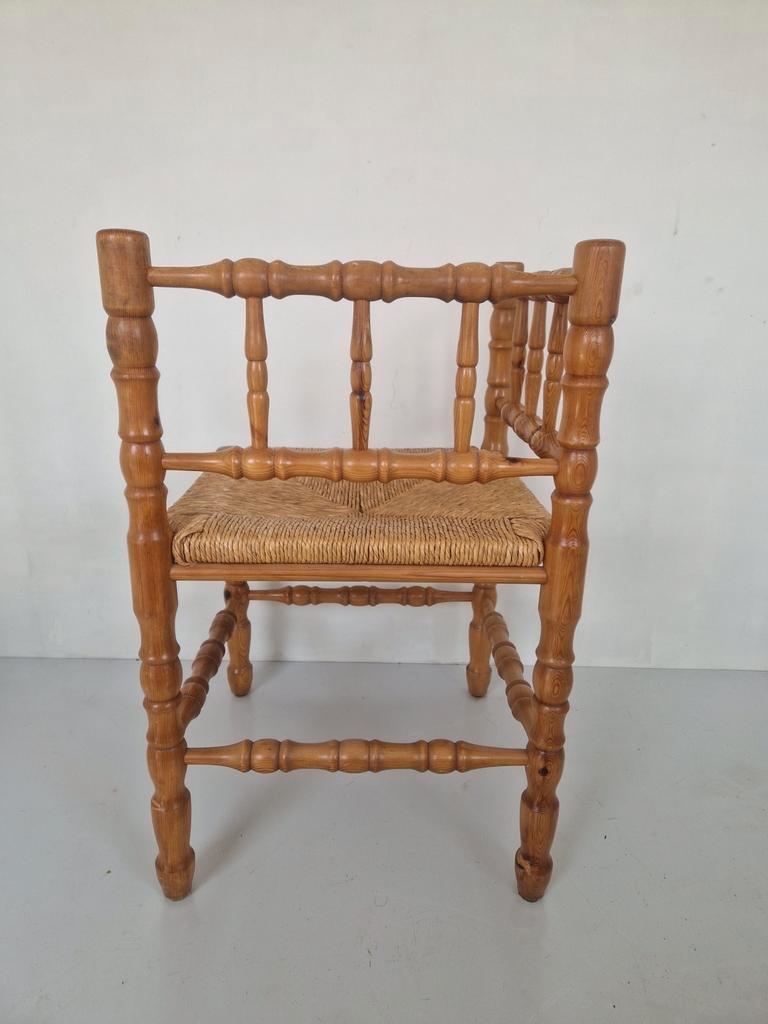 Vintage Bohemian Stijl Bamboe Hoekstoeltje Jaren 70. image 8