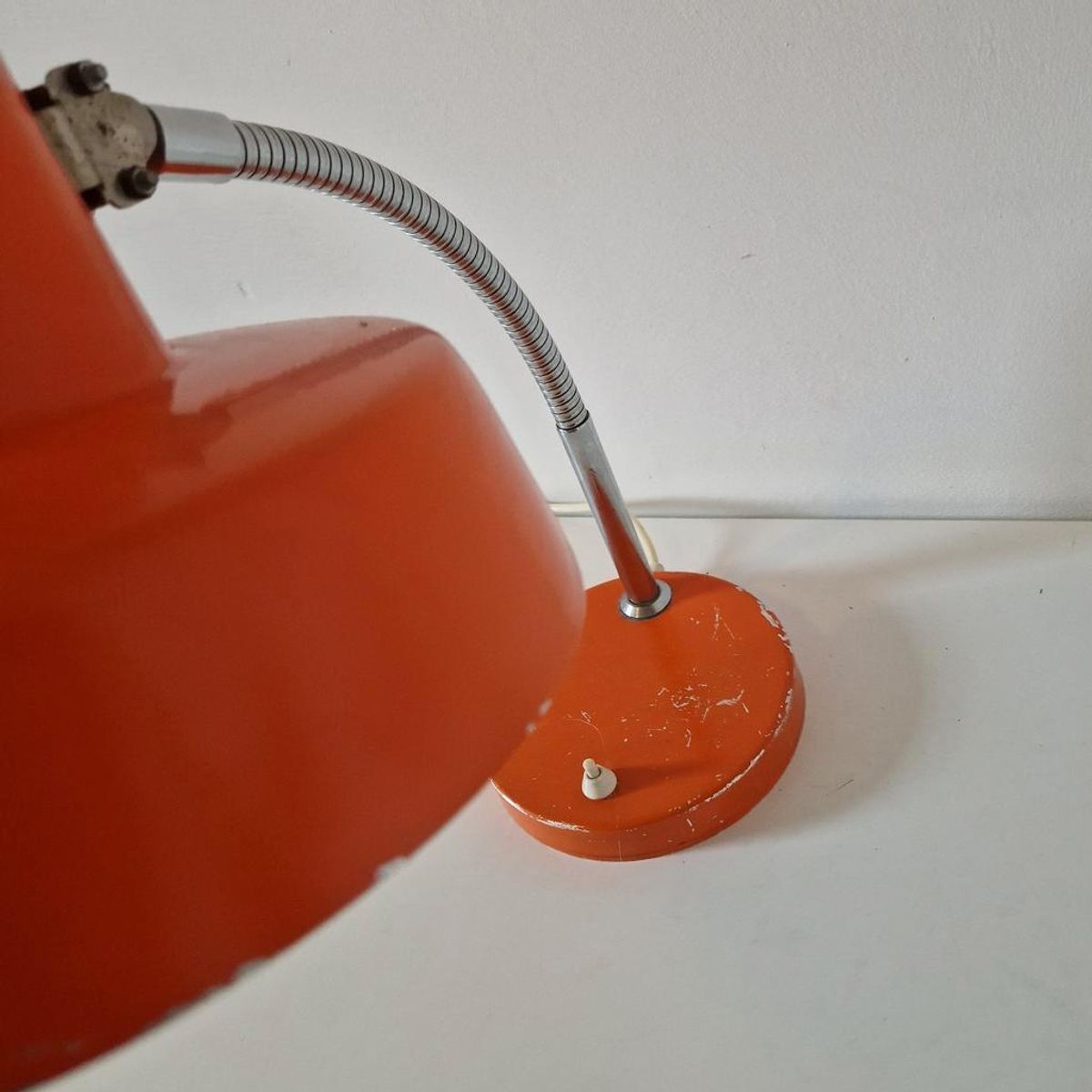 Vintage Bureaulamp Oranje Lamp Desklight Jaren 70 Retro Lamp image 10