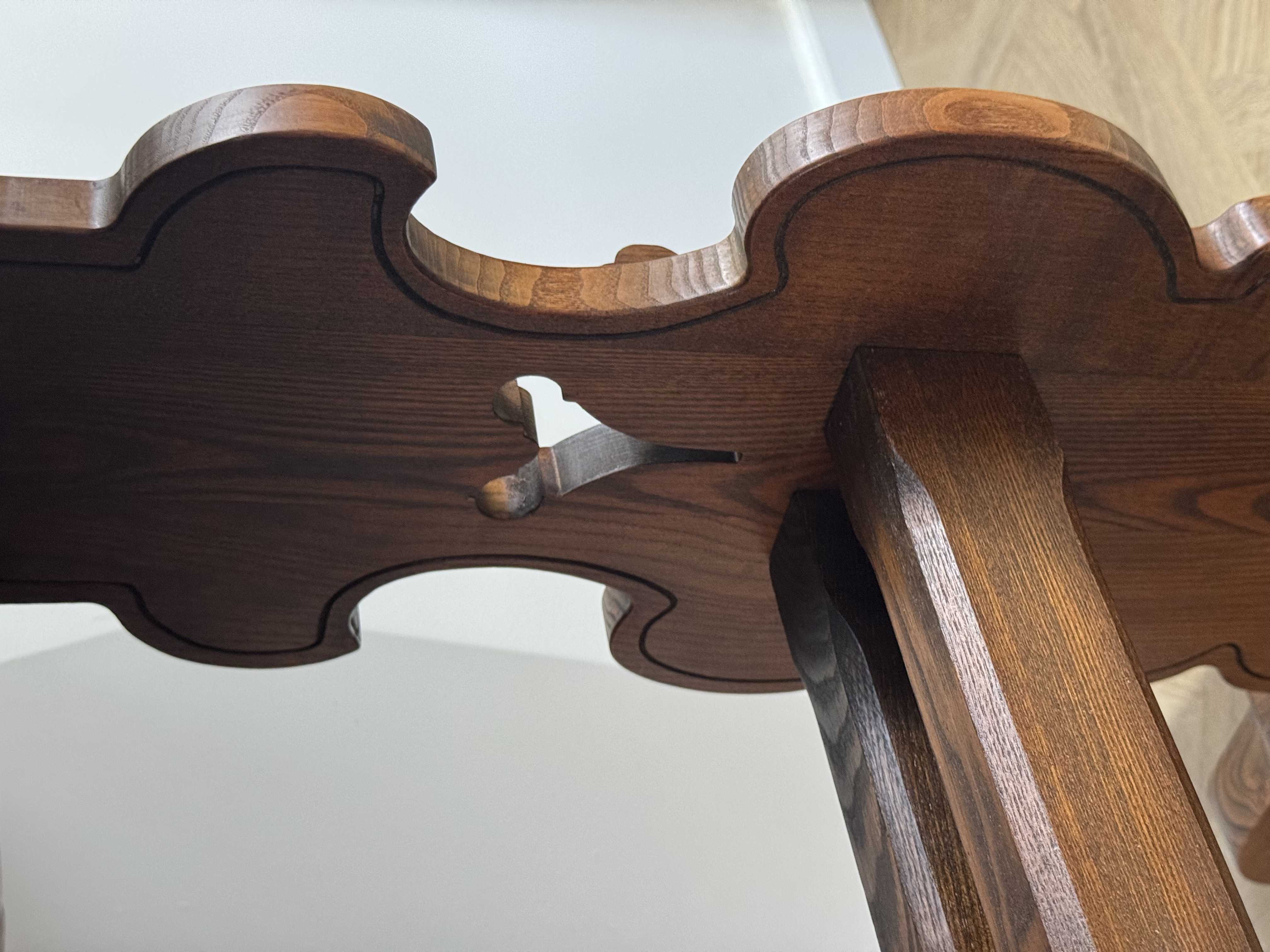 Antique German / Alpine Trestle Table With Drawer image 5