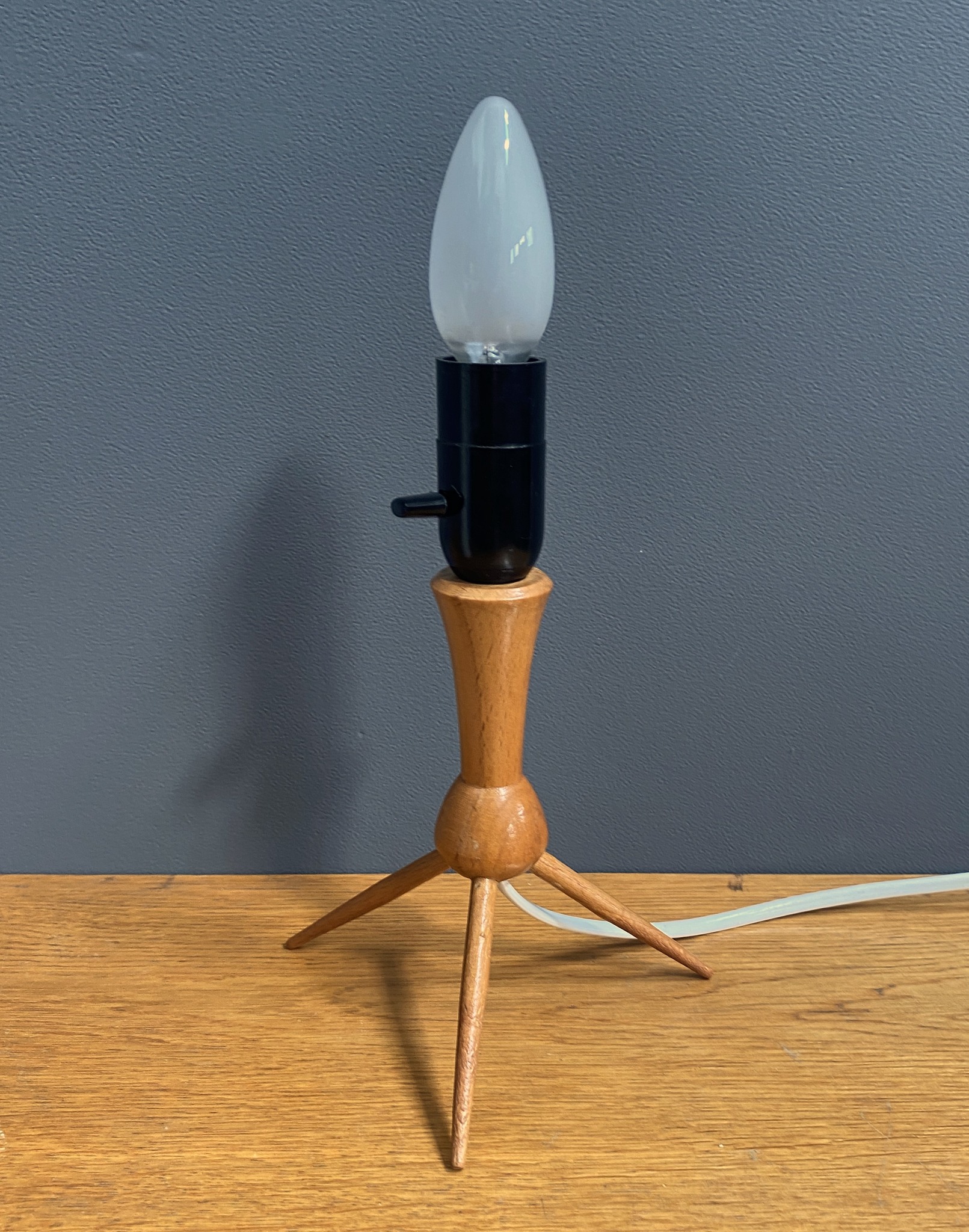 Wood Smalll Table Lamp 1960s image 6