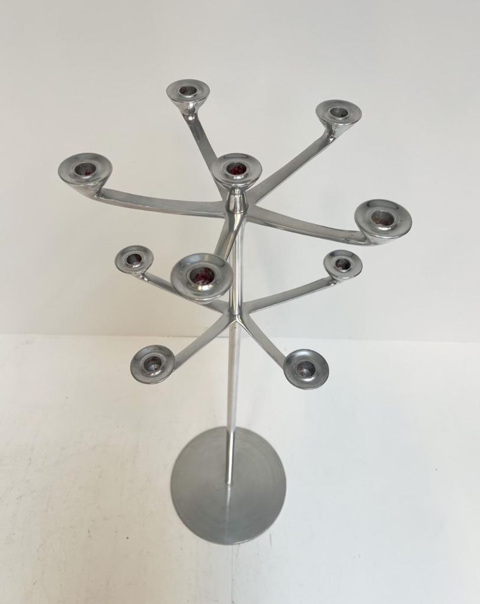 Grote Zilverkleurige Kandelaar image 6