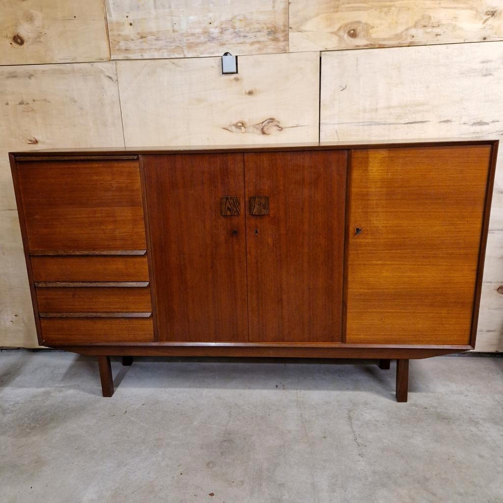 Vintage Kast Highboard Hilker Wandkast Dressoir Bar Bureau image 4