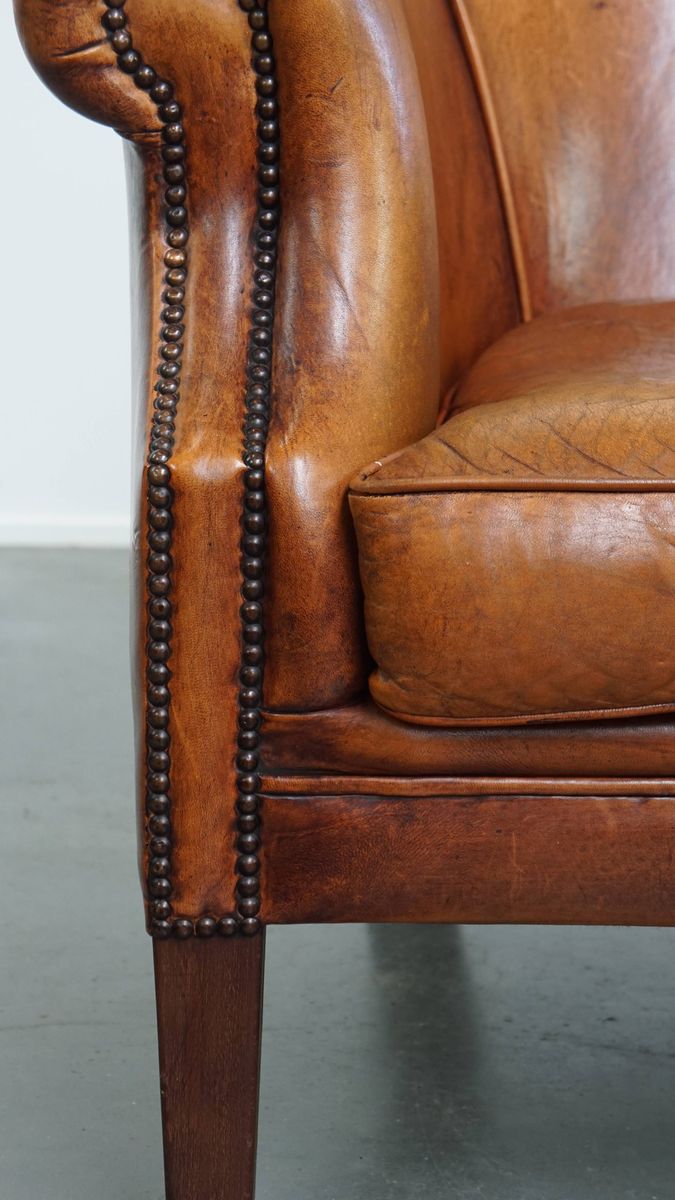 Charmante En Comfortabele Schapenleren Clubfauteuil Met Prachtige Kleuren image 11