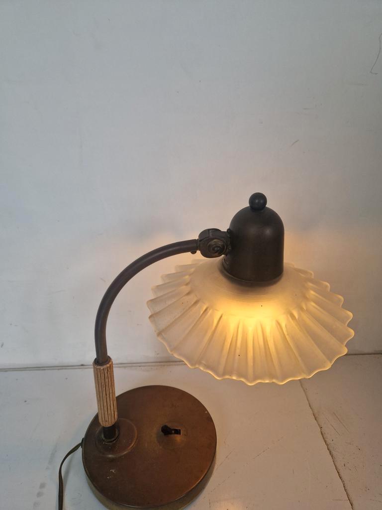 Jaren 30 Art Deco Bureau Lamp Notaris Lamp. image 7