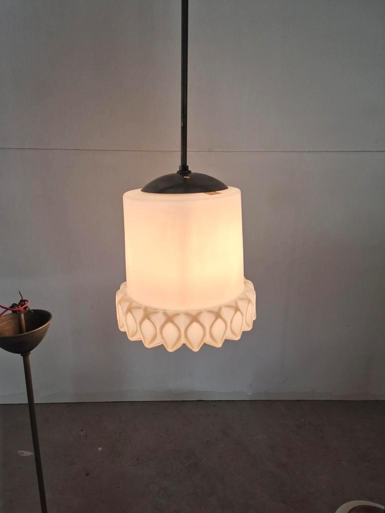 3 Peil & Putzler Hustadt Zonnebloem Vintage Opaline Hanglamp image 3