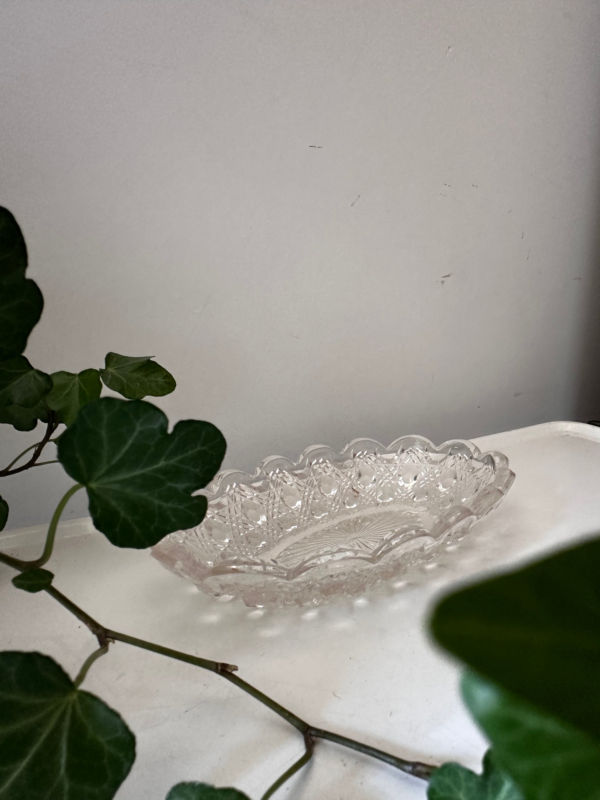 Glazen Vintage Schaaltje Met Schulprand image 2