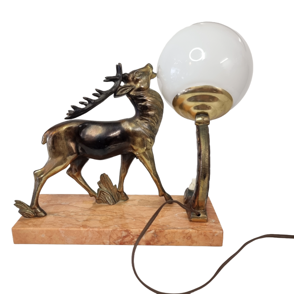 Art Deco Lamp Met Hert image 7