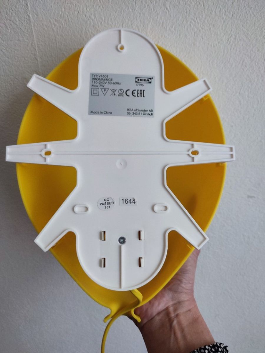 Vintage IKEA Drömminge Luchtballon Ballon Lamp Wandlamp Geel image 10