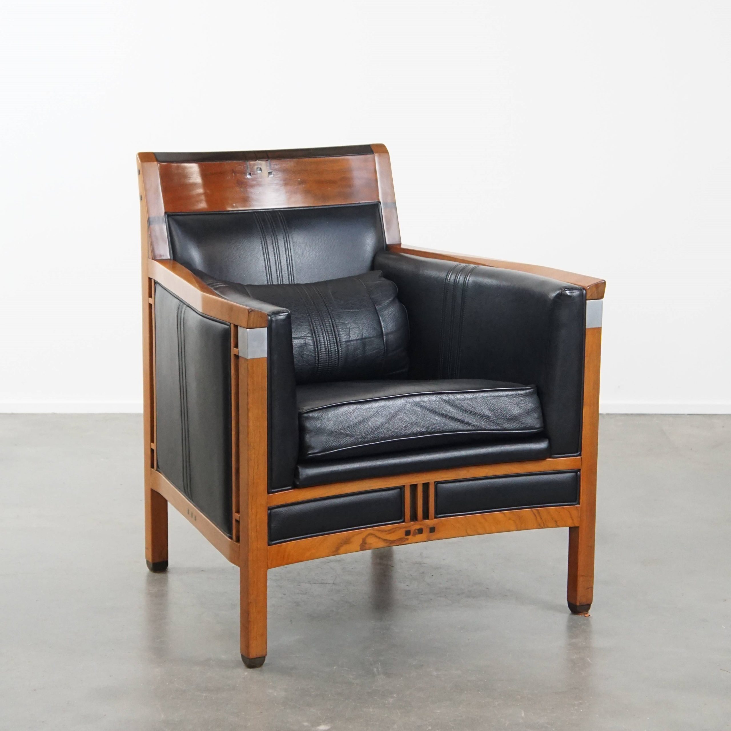 In Goede Staat Verkerende Zwarte Art Deco Schuitema Design Fauteuil Uit De Decoforma Serie image 2