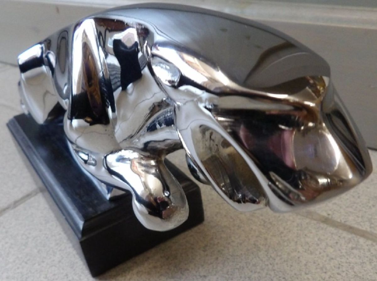Jaguar Mascotte In Verchroomd Brons. image 6