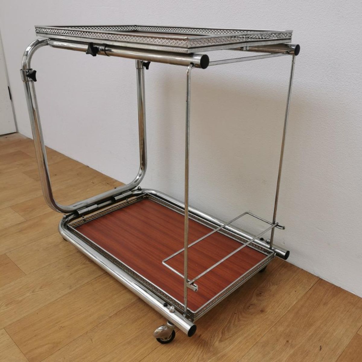 Vintage Mid Century Trolley Barcart Drankenkar Butlerwagen Serveerwagen 1 image 2