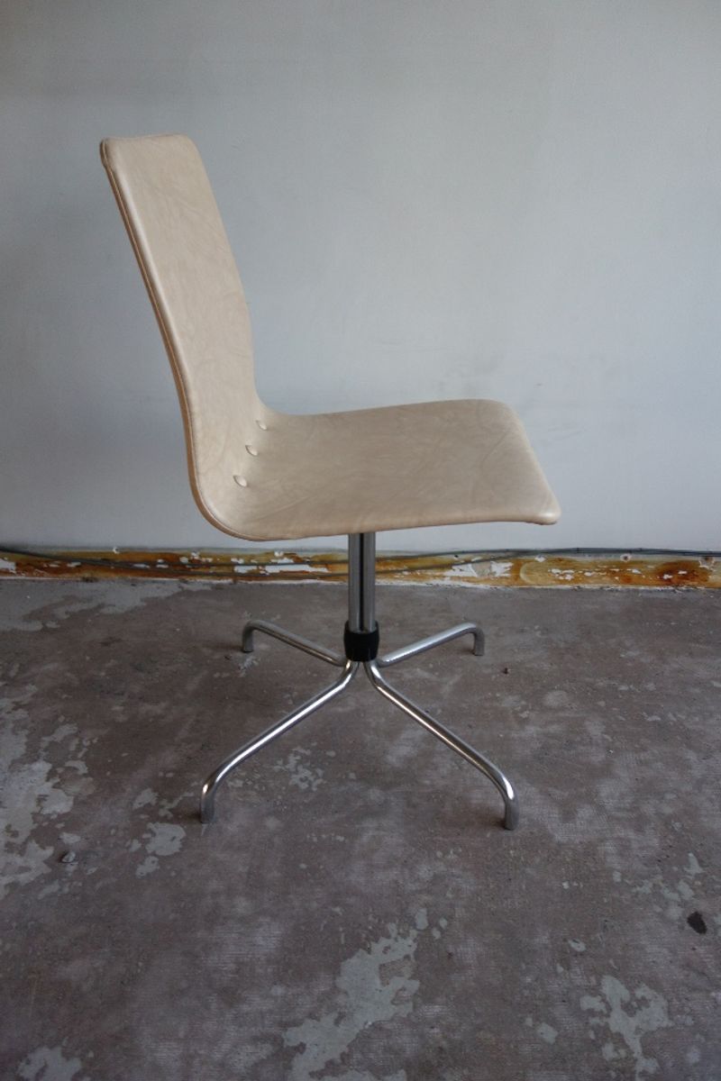 Vintage Brabantia Stoel / Stool / Chair Voor Eetkamer Of Keuken In Beige Kunstleder (skai) image 11