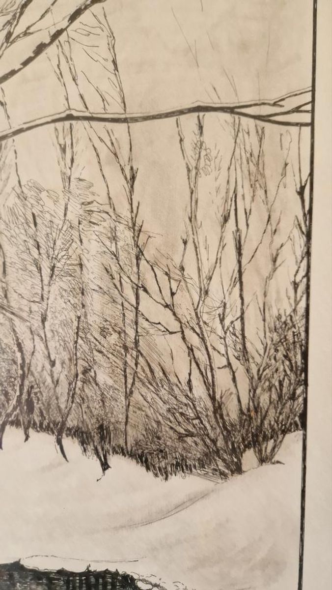 Antieke Pentekening In Lijst image 8