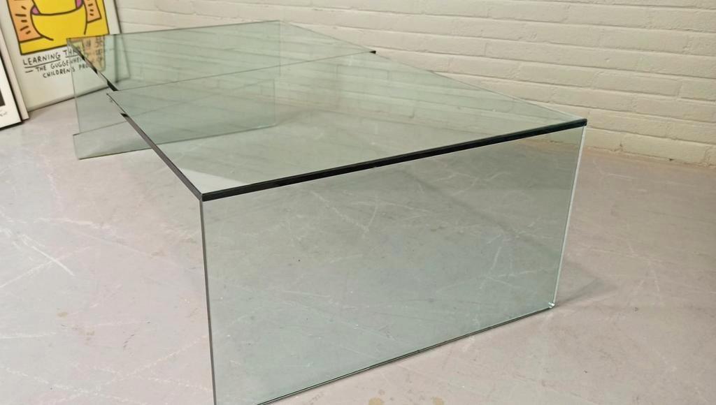 Vintage Design Glazen Salontafel, Postmoder image 5