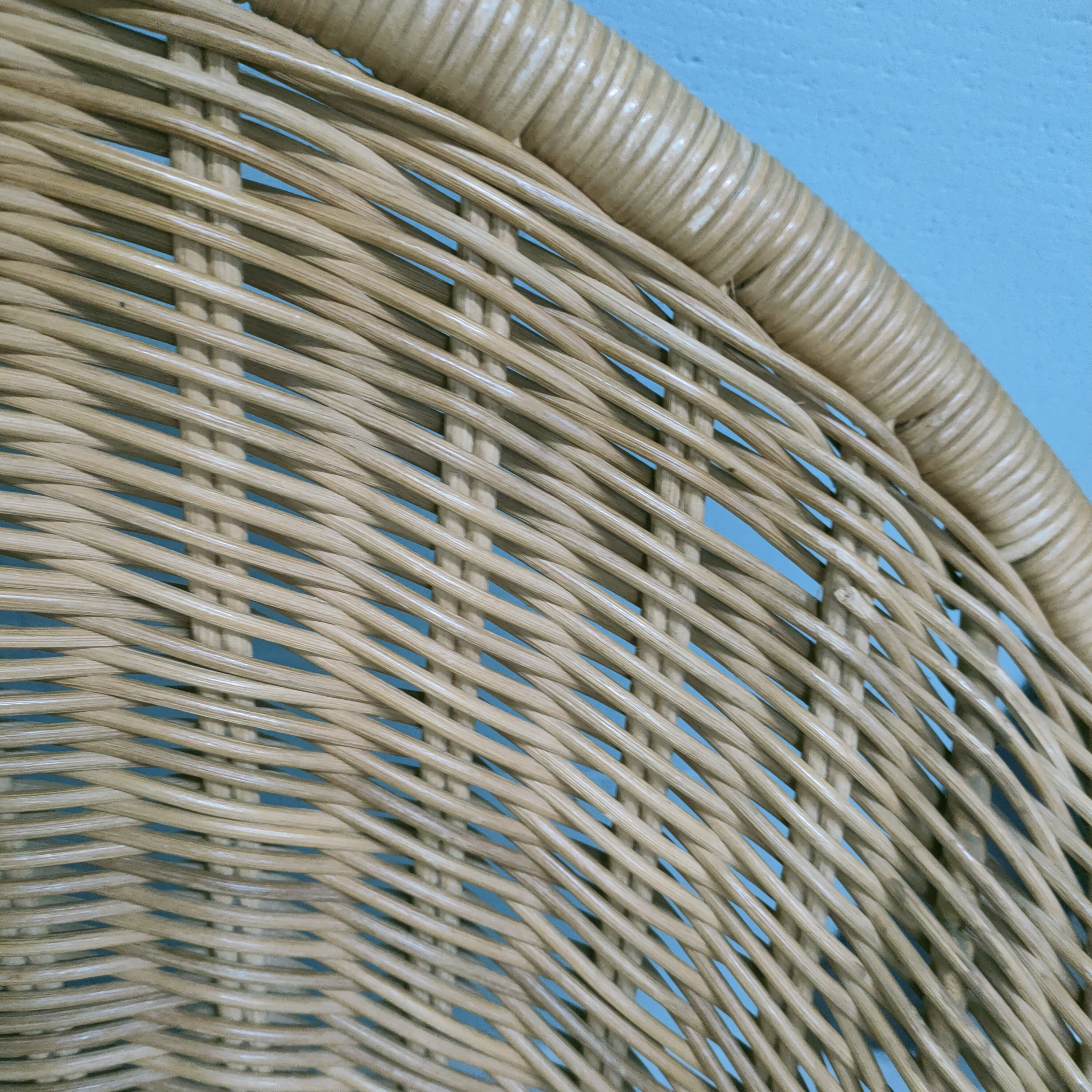 Vintage Luit Van Der Helm Rotan Slederok Stoelen (Nieuw Gestoffeerd) image 4