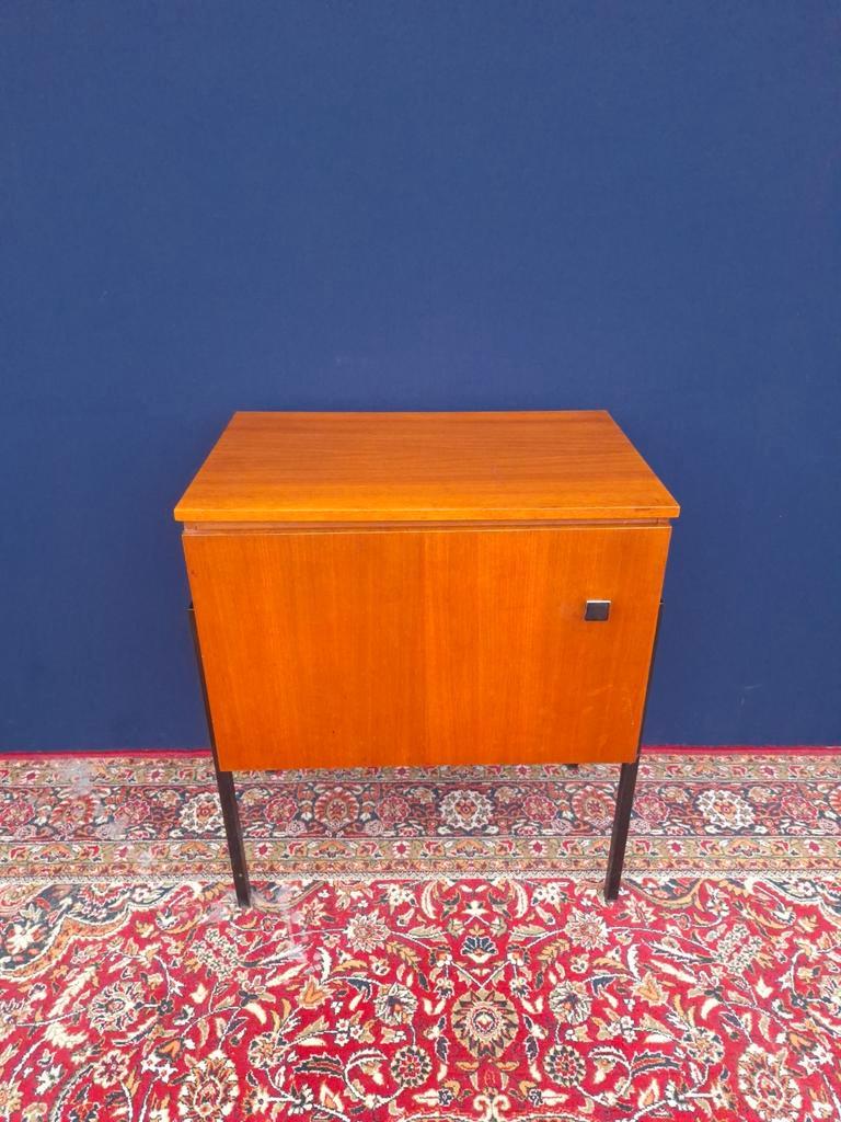 Retro Vintage Kastje, Mini Bureautje, Teak Fineer image 9