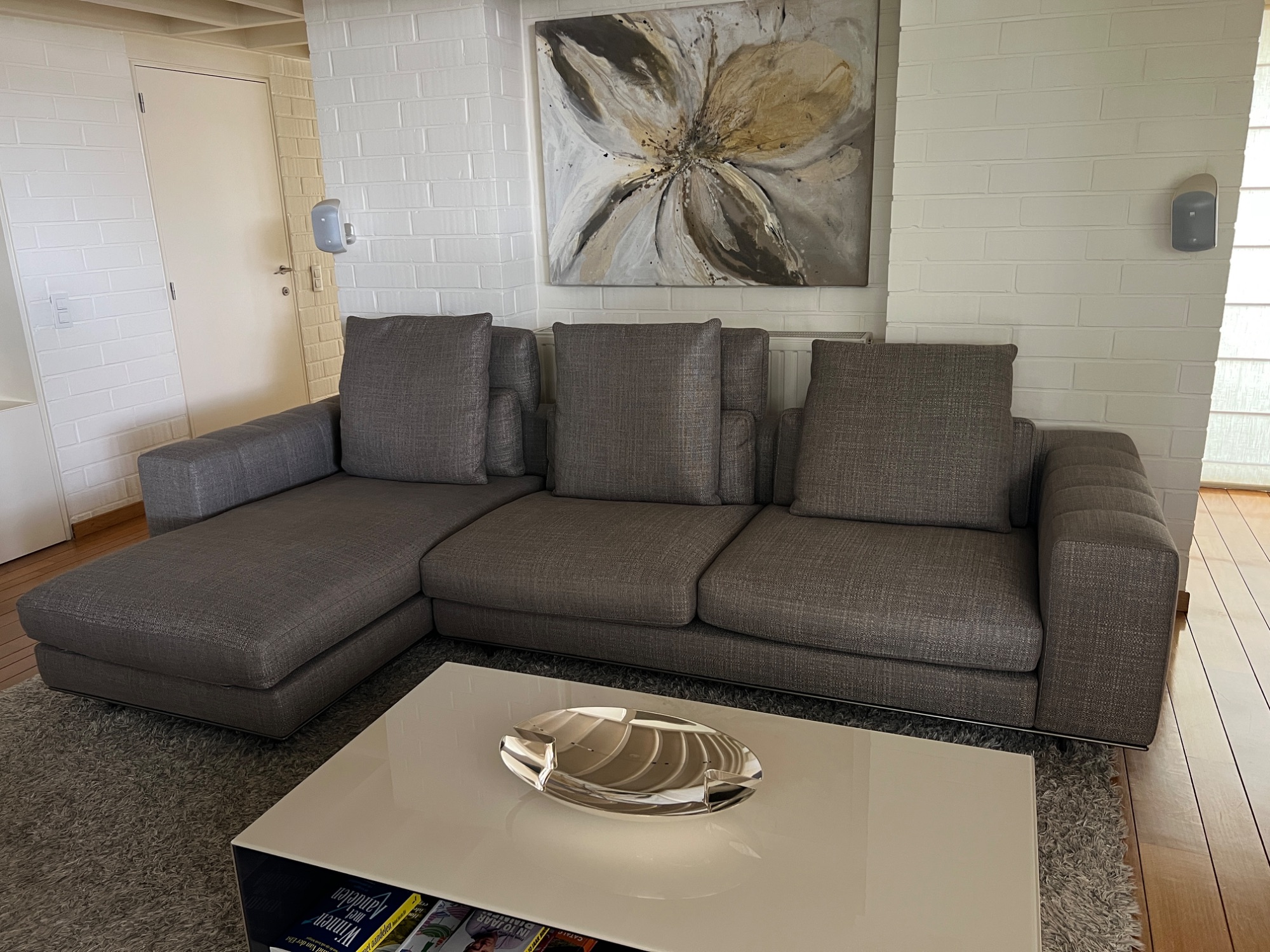 Voor De Snelle Beslissers ! Minotti Freeman Sofa Stof Cat H Bright 066 Bronze– Topstaat – Aankoopprijs €16.382 (mei 2024) image 4