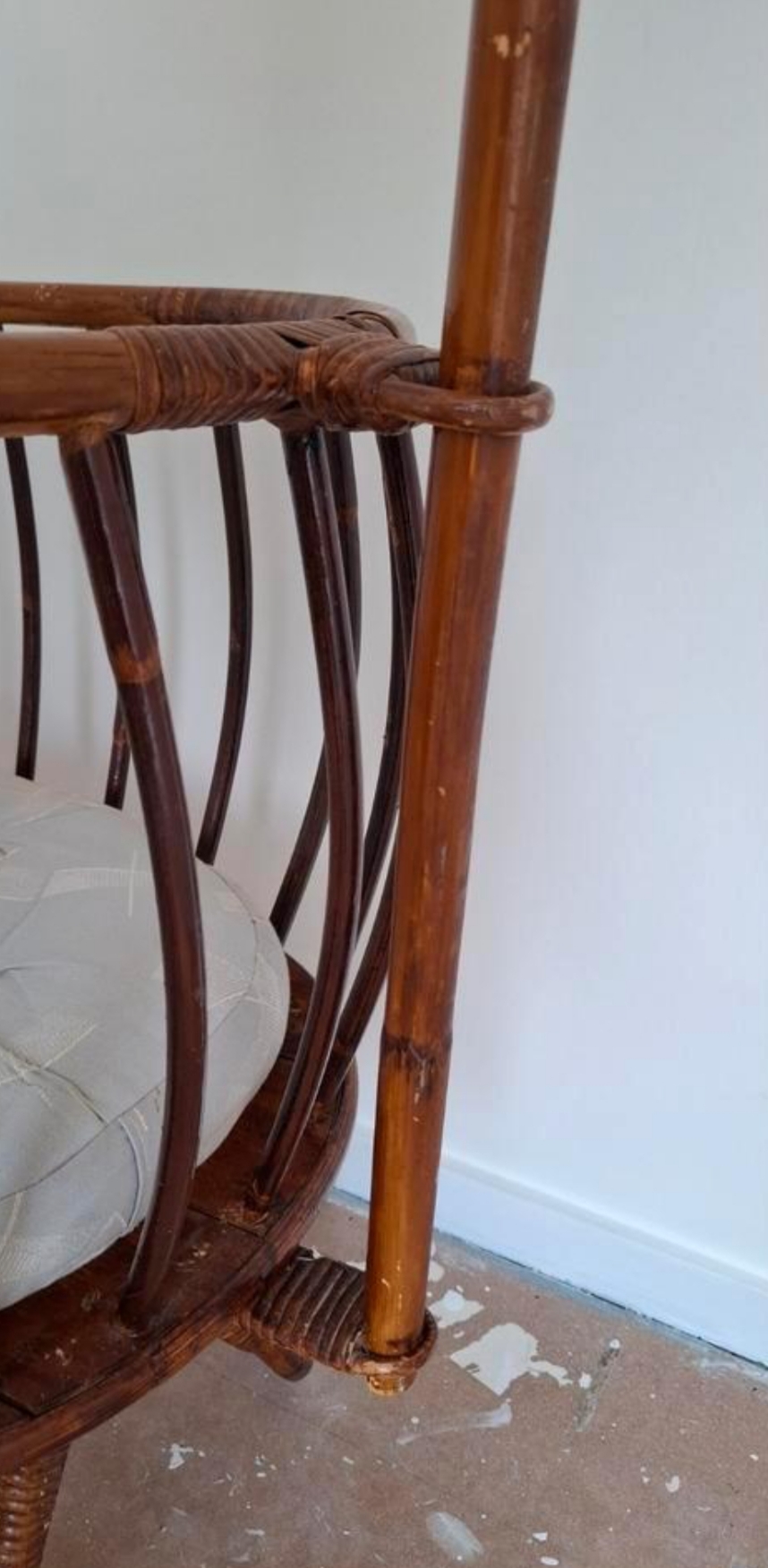 Vintage Rotan Wieg Met Stang, Sfeervol En Uniek, Jaren '70 image 6
