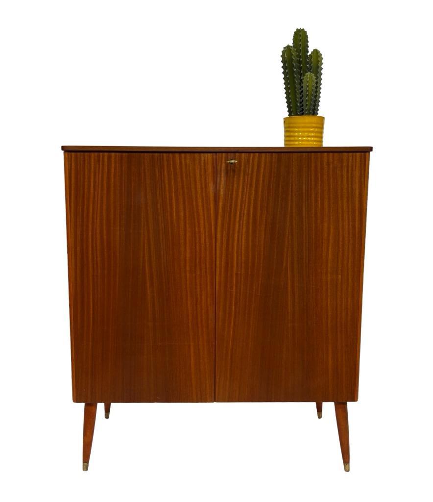 Vintage Kastje Compact Dressoir Jaren 60 Teak Fineer Zweden image 2
