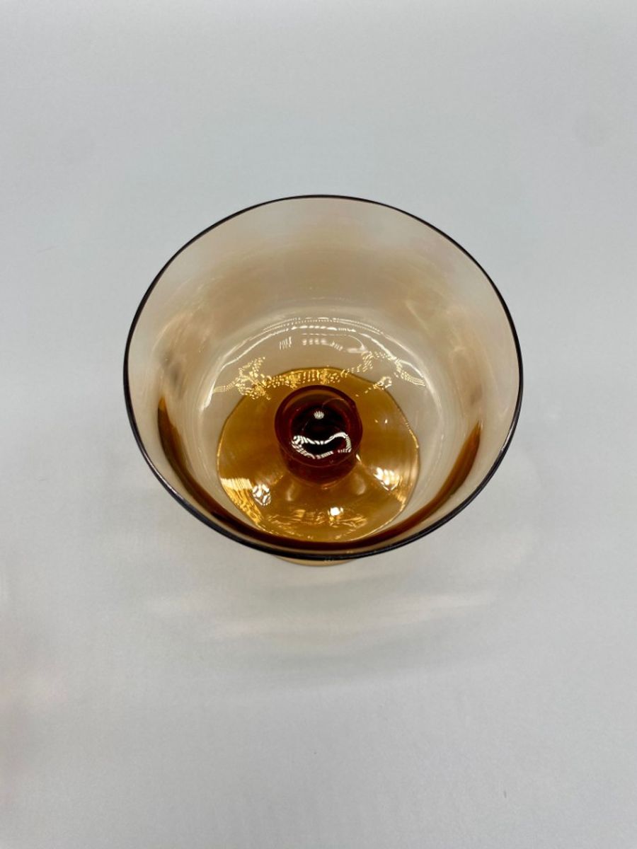 Set Coupe Glazen Amber Kristal 2 Stuks image 3