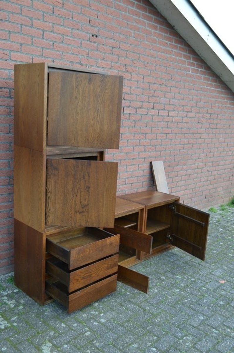 Blokkenkast Eiken Met 1 Muur Schap image 3