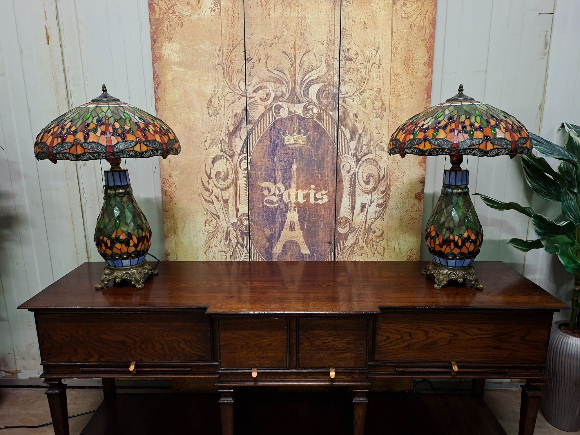 Klassieke Handgemaakte Tafellampen Met Sierlijke Lampenvoet (dragonfly) image 6