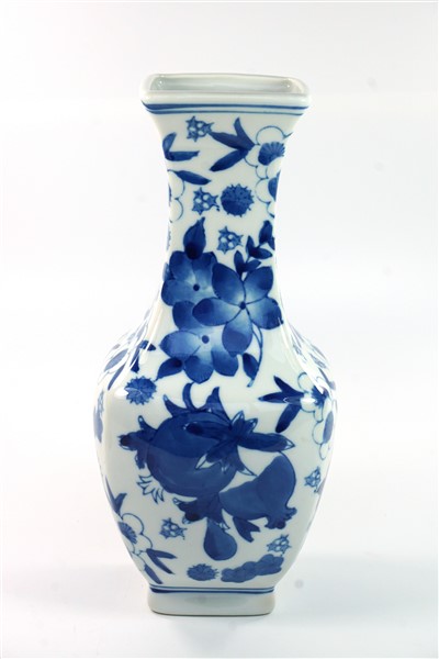 Hoge Vaas Blauw Wit image 4