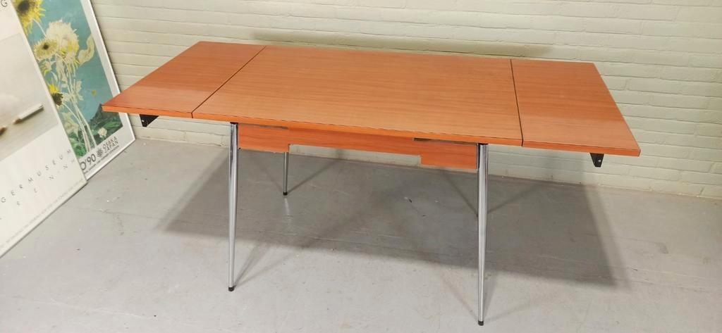 Vintage Formica Uitschuifbare Eettafel image 5
