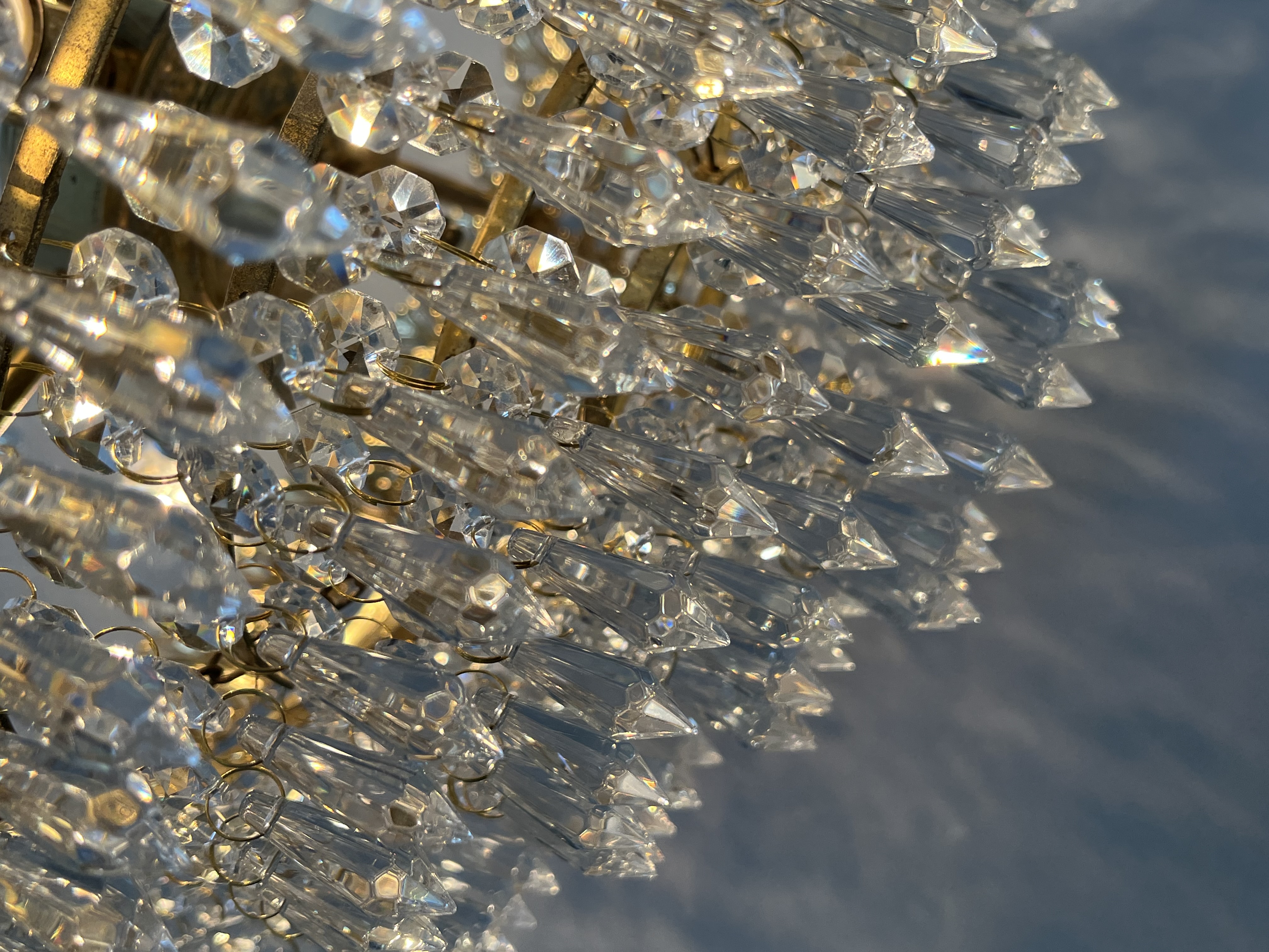 2 Stuks ! Vintage Art Nouveau Stijl Kristal Kroonluchters image 5