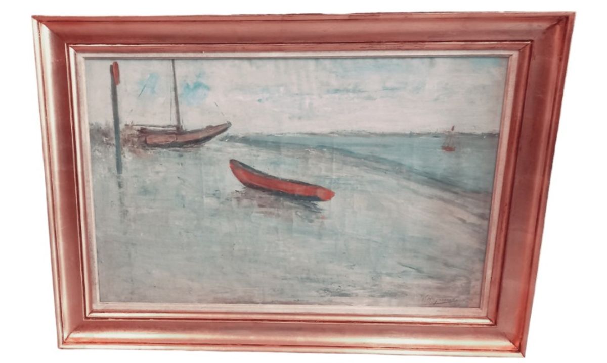 Karel Heymans (1899-1974) Bootjes Aan Het Strand image 5