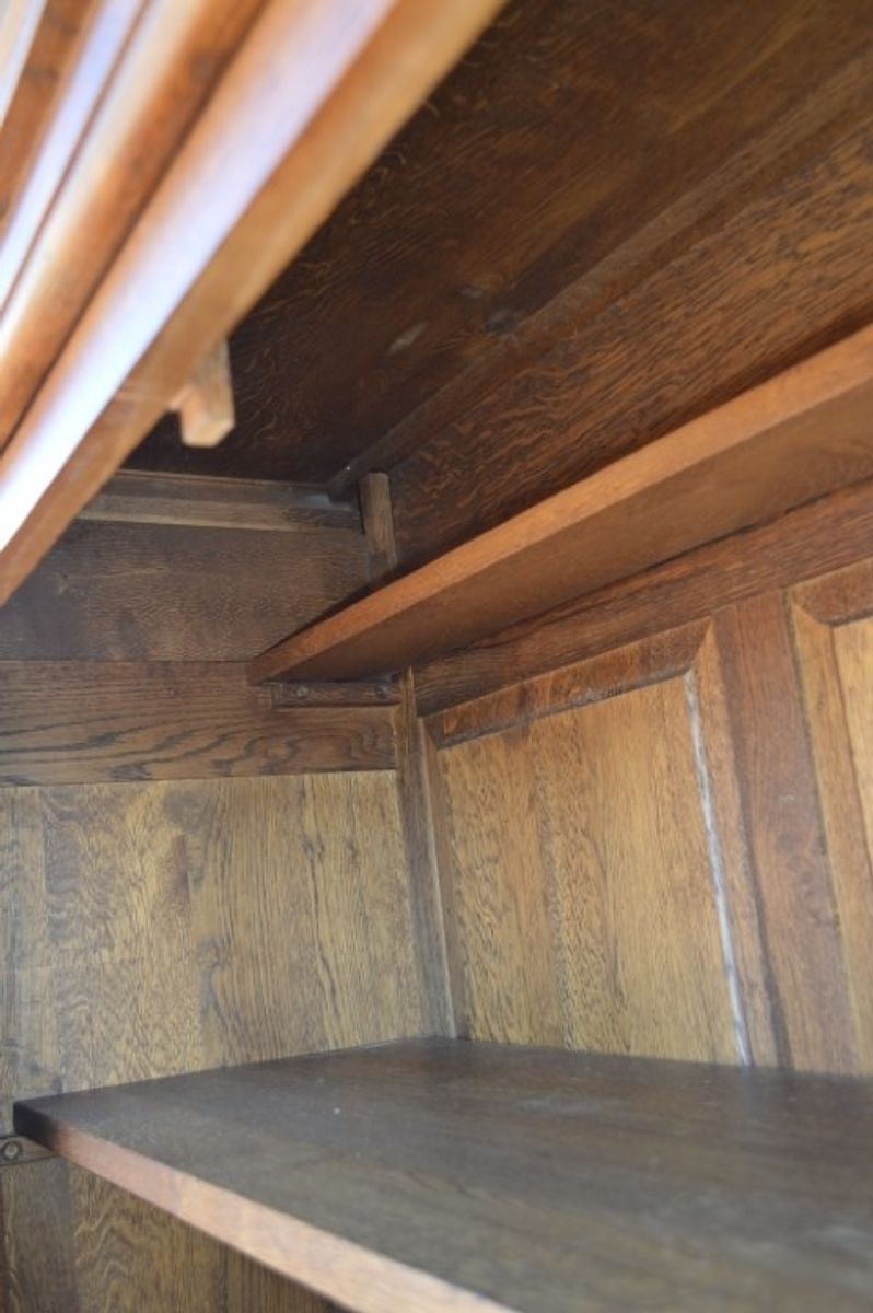 Donker Massief Eiken Kast image 6