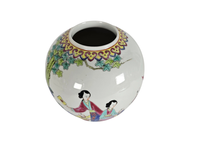 Chinese Gember Pot - Family Rose - Handbeschilderd - 2E Helft 20E Eeuw image 2