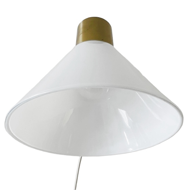 Vintage IKEA Wandlamp Goud Melkglas image 8