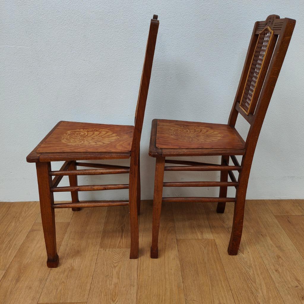 Vintage Houten Café Stoelen, Bistrostoelen, Eetkamerstoelen Set Prijs image 13