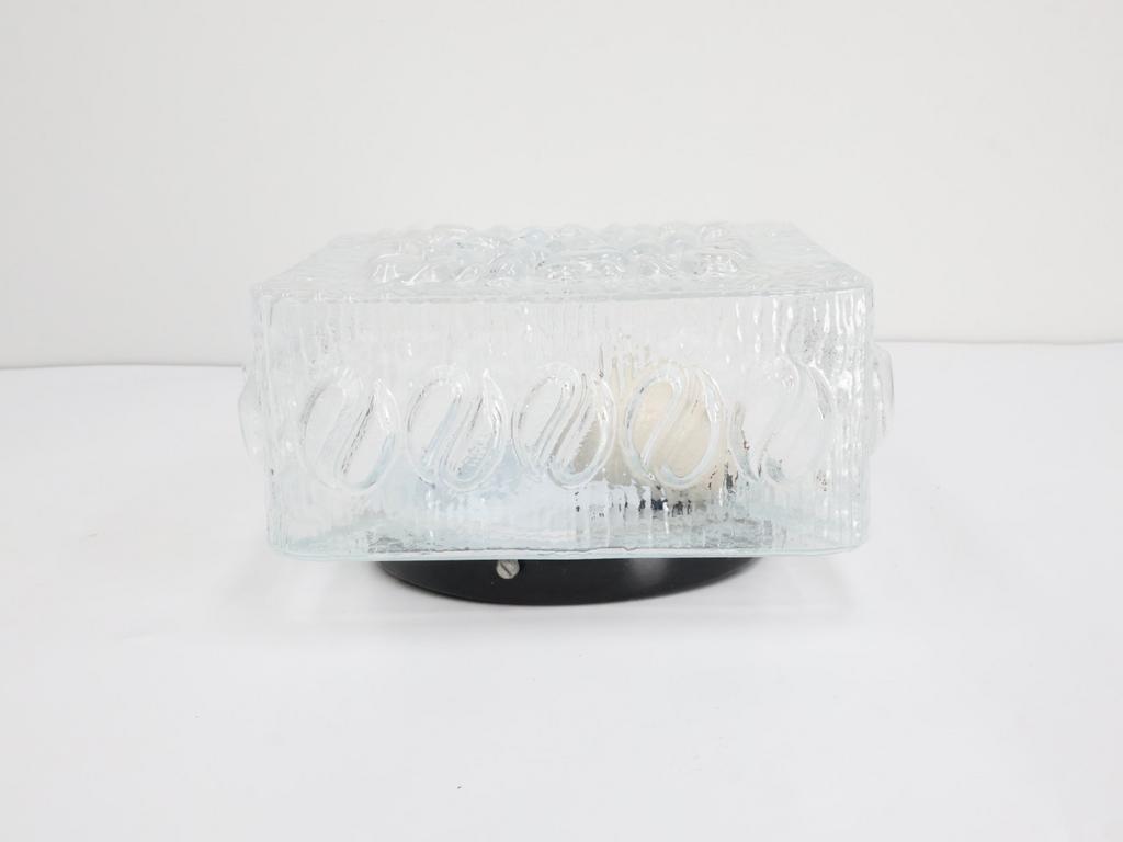 Vintage Plafondlamp Vierkant Glas image 7