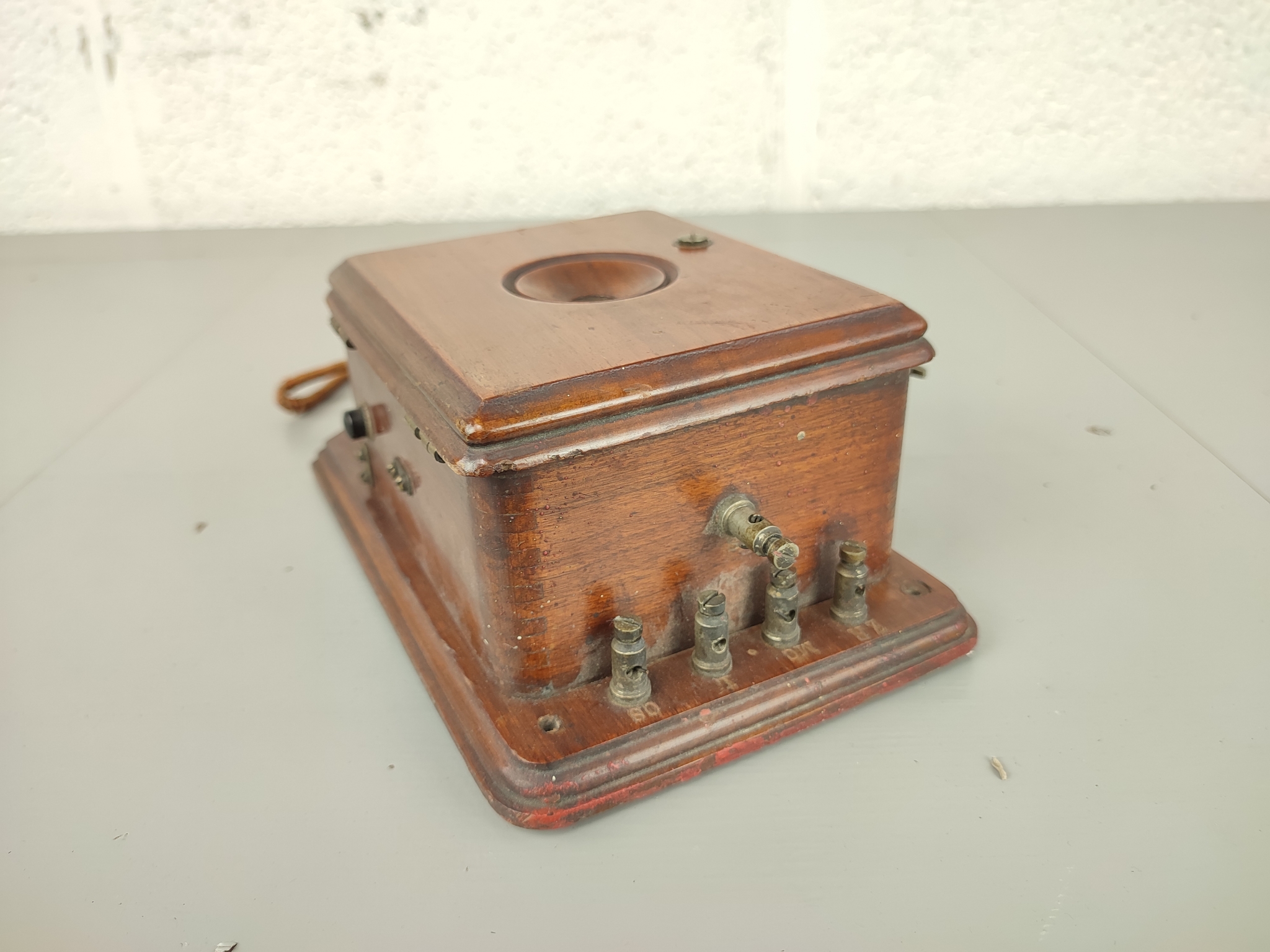 Antieke Houten Wandtelefoon image 8