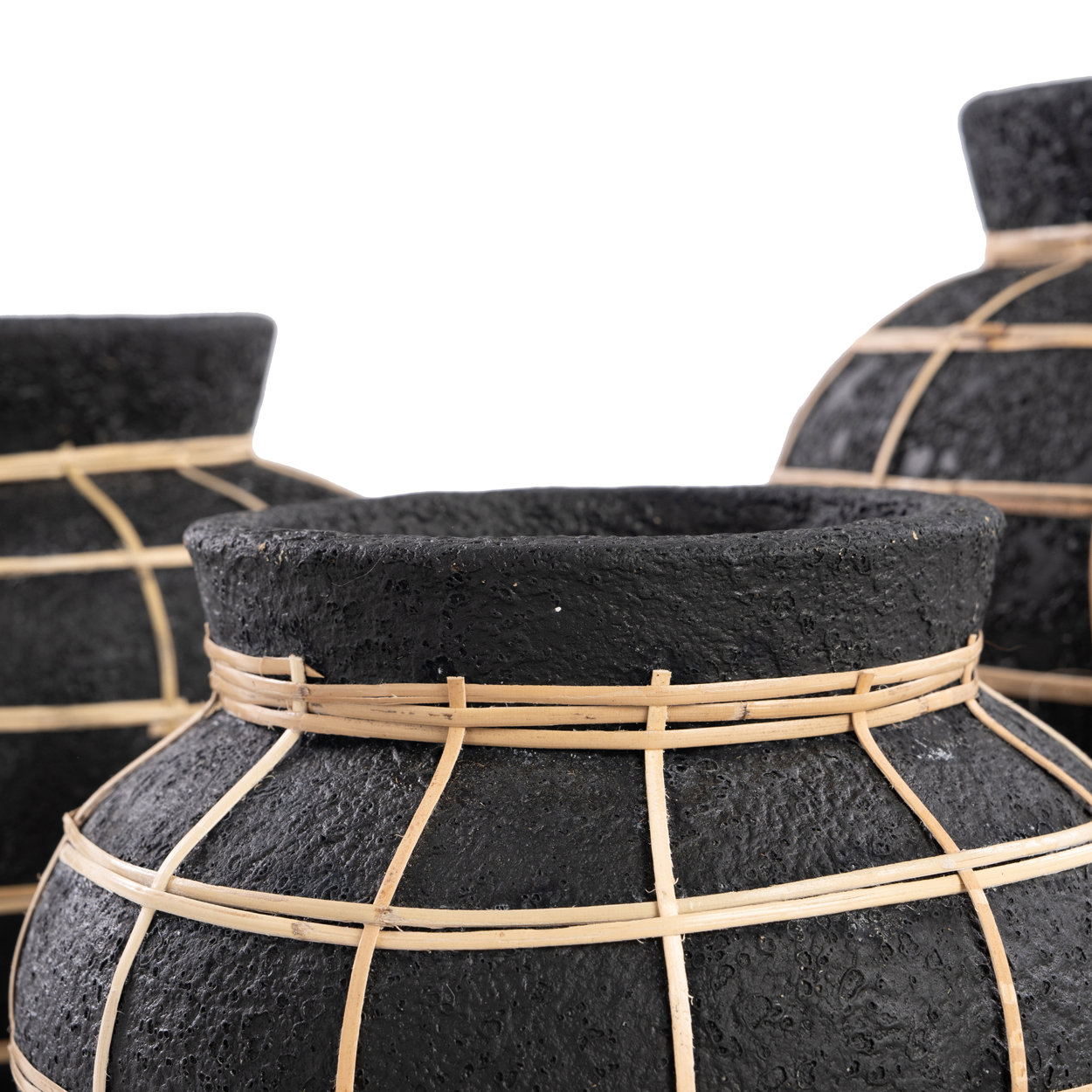 Bazar Bizar | De Belly Vaas - Zwart Naturel - S image 8