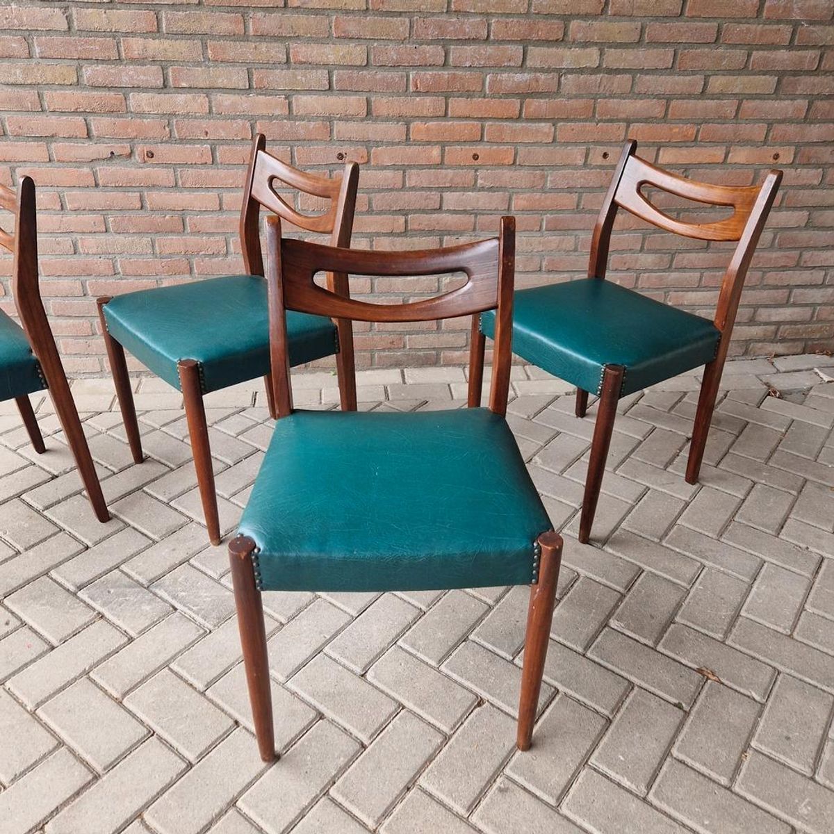 Set 4 Vintage Stoelen Deense Stoelen Jaren 60 image 8
